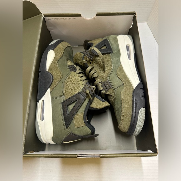 Size 8- Jordan 4 SE Retro Low Craft - Olive OG BOX Good Condition - Picture 11 of 11